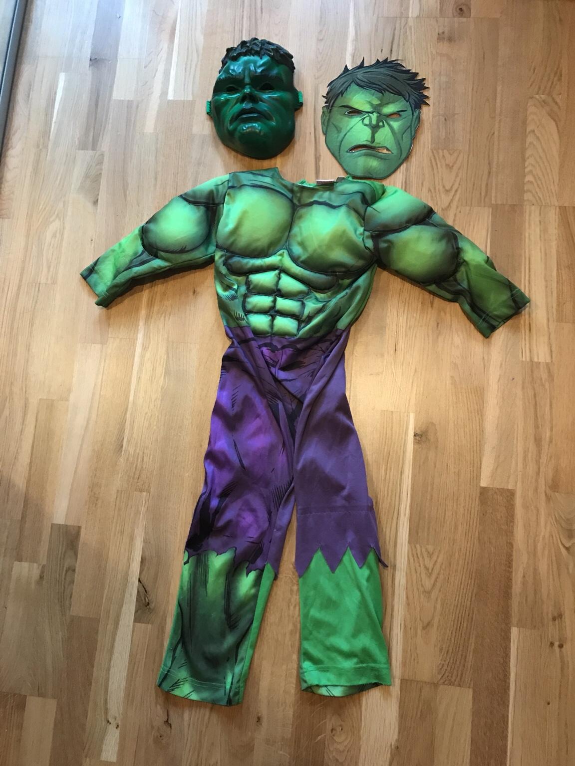 Hulk dress up costume kids 35y can post in LE3 Leicester for £3.00 for