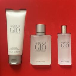 Brand New Armani Acqua Di Gio Mens Gift Set 50ml + 15ml edt, 75ml shower gel NEW untouched still in box great gift for a birthday present or for Christmas! RRP £60❤️ Free postage around Liverpool! #Armaniaftershave #giftset 
#gift #present #armani
