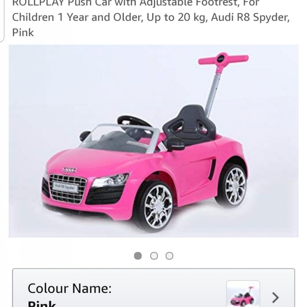 Pink audi push store car