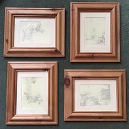 Four solid pine framed Winnie the Pooh illustration’s by E.H.Shepard in excellent condition. I’m selling more in the series thirteen in total would look beautiful in a nursery or young child’s bedroom