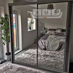 We delivery in London and Mainland UK

Contact us for ordering or inquiring

Whatsapp & Mobile: 07803 544487
Landline: 02034880121

PAYMENT MODE:
* Paypal
* Bank Transfer
* Cash on Delivery with Deposit

You are welcome to visit our shop in Walthamstow

PRODUCT DESCRIPTION:
-2 sliding doors
-Full-sized mirrors
-Plenty of storage shelves
-Multiple hanging rail
-Flat packed for easy home assembly
-Comes with high gloss side strip

COLOUR:
Black, Grey, Oak, Walnut and Wenge, White

DIMENSIONS: (Check last image for inside diagram)

Slider 90cm wide: £159
Size: H-215cm D-61cm W-90cm
2 Shelves boxes, 1 Rail

1.) Slider 120 wide: £189
Size: H-215cm, D-61cm, W-120cm
2 Shelves boxes, 1 Rail

2.) Slider 150 wide: £219
Size: H-215cm, D-61cm, W150cm
6 Shelves boxes, 2 Rails

3.) Slider 180 wide: £239
Size: H-215cm, D-61cm, W-180cm
6 Shelves boxes, 2 Rails

4.) Slider 203 wide: £259
Size: H215cm, D61cm, W203cm
10 Shelves boxes, 2 Rails