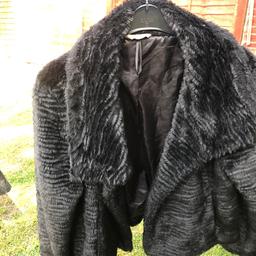 Black fur coat size large TU 
Collection Hatfield