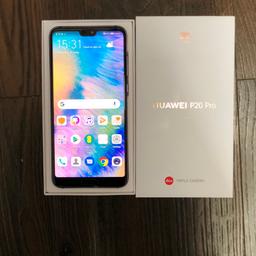 HUAWEI P20 PRO 128GB 
6GB RAM
EXCELLENT CONDITION (GRADE A)
LOCKED ON EE NETWORK 
TWILIGHT COLOUR 
ALL ACCESSORIES INCLUDED
DELIVERY ALSO AVAILABLE