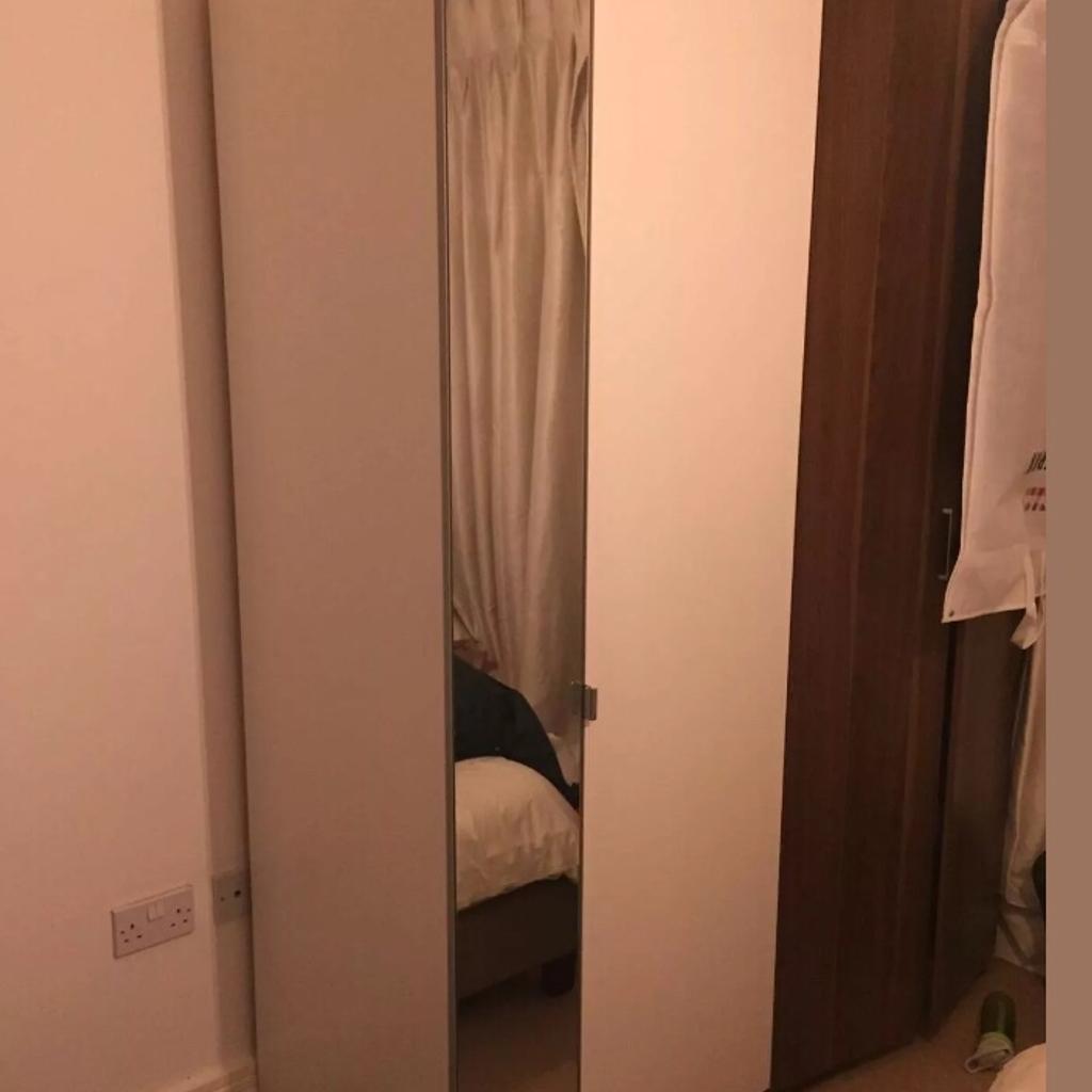 Ikea pax wardrobe 75cm mirror and white doors in E13 London for 45 00