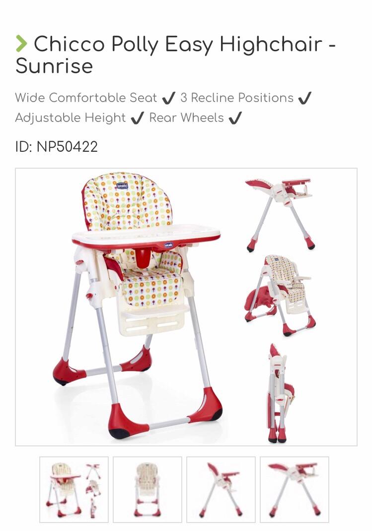 Chicco polly sale easy highchair sunrise