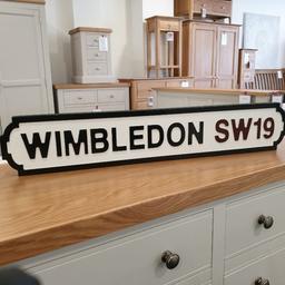 A beautiful and original location sign "Wimbledon" finished in a vintage rustic look
Dimensions: W69 x D2 x H14 CM
BRAND NEW