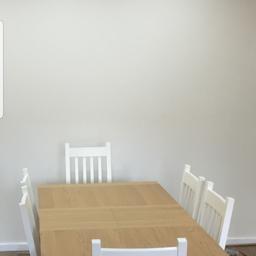 country dining table with 6 dining chairs. good condition £100 . collection only