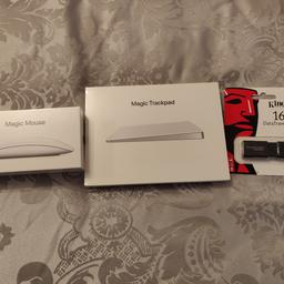 APPLE MAGIC TRACKPAD, MAGIC MOUSE & KINGSTON TECHNOLOGY TRAVELLERS 100 16GB USB STICK ALL BRAND NEW UNOPEN UNUSED