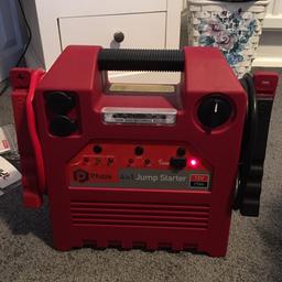 Jump starter for sale. Bought new and used literally once. So it’s in excellent condition. Would be great for camping etc as it’s got a usb outlet plus 2x cigarette lighter sockets. Will start engines up to 2000cc. Thanks for looking £35