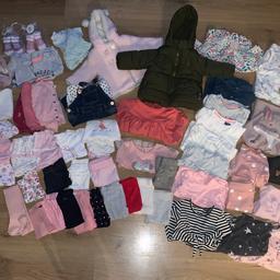 A bundle of baby girls clothes

2nd pic 0-3 months clothes
3rd pic 3-6 months
4th pic 6-9 months

Everything in perfect condition!
Brands include H&M, NEXT, Mothercare, Primark, M&S, Zara, Kiabi, Nutmeg, TU, F&F and Bluezoo.

A lot of money spent on everything but listing for £25 for all of it!
