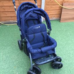 Good condition and fully working. The rear seat goes down which is ideal for babies when they want to sleep in the buggy. Designed for both infants and toddlers

Originally bought for £150 last year in April so has plenty of life left in it

Can deliver locally for free if full price is paid. For anywhere more than 2 miles radius but within 5 miles I can deliver for £5