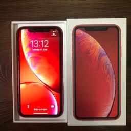 APPLE IPHONE XR 128GB 
UNLOCKED TO ALL NETWORKS 
RED COLOUR 
EXCELLENT CONDITION (GRADE A)
APPLE WARRANTY TILL DEC 2019
BOXED WITH ALL ACCESSORIES 
RECEIPT PROVIDED 
DELIVERY ALSO AVAILABLE