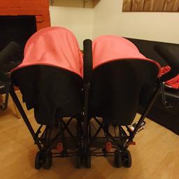 Double pushchair
Almost new
Only used for a couple of months
No rain cover