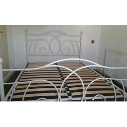 Metal double bed and mattress. In good condition. Can deliver locally for fuel cost