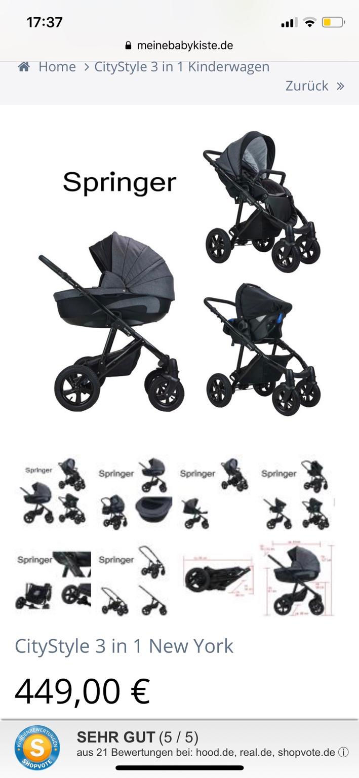 Springer Kinderwagen 3 in 1 in 5760 Saalfelden am Steinernen Meer fr  350,00  zum Verkauf | Shpock DE
