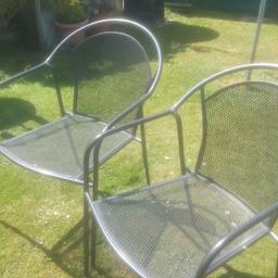 2 stacking garden chairs in good condition pick up from orpington no returns