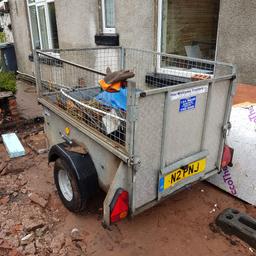 good ivor William's caged trailer 3f8 wide 5f6 long great condition cover made for top
fully galvanised