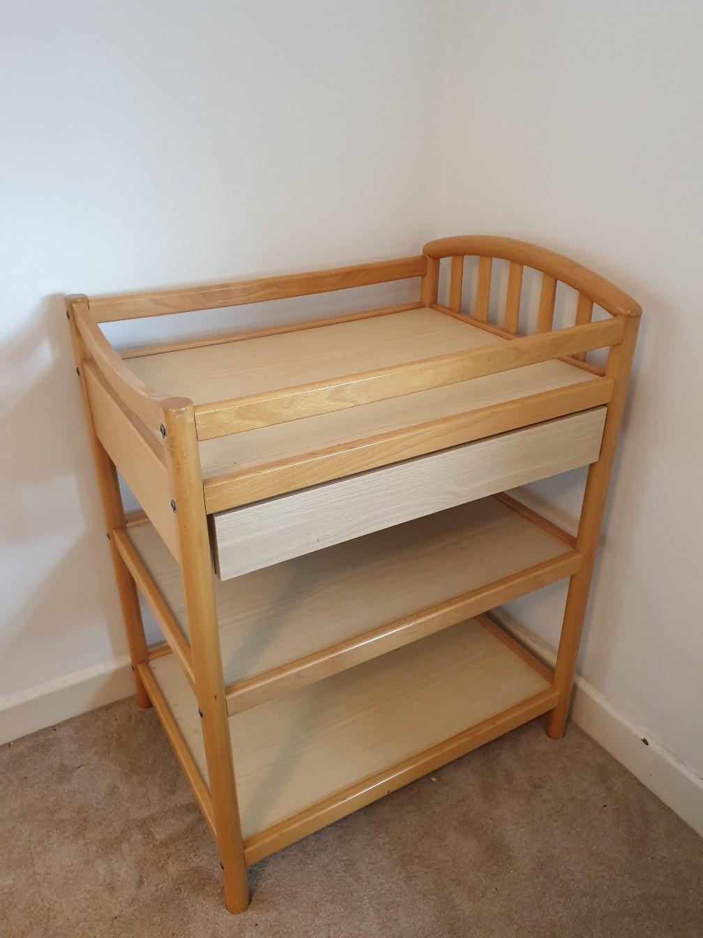 wooden baby changing station table + drawer in S40 Chesterfield for £25