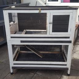 indoor rabbit hutch with stairs leading down to the bottom in great condition selling due to not needing it collection coalville