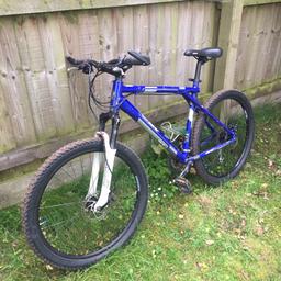 Here I have for sale a

GT Aggressor XC.3 Mountain Bike Blue

A Recently finished project with loads of work done, including

Serviced Head bearings
Serviced bottom bracket
Stripped and cleaned forks
Serviced hubs
New, Second hand Crank (Good condition)
New Chain
New rear derailleur hanger
New, second hand front derailleur
New, second hand rear derailleur
All new Inner and outer Gear cable
Brand new saddlebacks
The bike has been checked over and everything has been serviced or adjust
