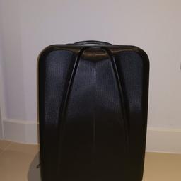 standard cabin suitcase with 4 wheels
hard shell 
a bit broken on the fabric on the left side corner. 
quite good quality
can be collected in Greenwich or canary wharf
