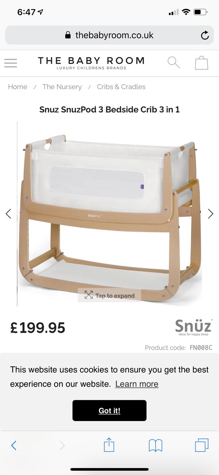 SNUZPOD NEXT TO ME CRIB in SW10 Chelsea for £60.00 for sale Shpock