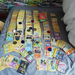 need gone asap!!!! 
lots of rare cards aswell as coins, a base set deck box, the rarest ace spec card, full arts and more! expect a few duplicates and condition vaires, most cards are mint condition and some are sleeved aswell

i can post for extra
offers welcome
