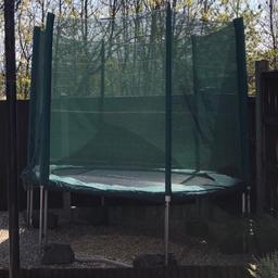 8ft trampoline with enclosure
Good condition
There’s a small hole in the netting as it’s been by the fence it doesn’t affect the trampoline in any way !! (See second picture) 

Does need a clean as hasn’t been used for over a year!! 
Collection only