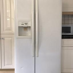 Perfect working and currently in use fridge freezer. No problems or defects. Need to sell it as having a new kitchen and need integrated appliances. 
It has ice and water function, which is great for summer time.