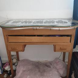 Kidney shaped vintage style dressing table.. Needs a little love to restore this pretty table. Drawer needs fixing, some handles and a curtain... Intended a s a project piece but just never got round to it
