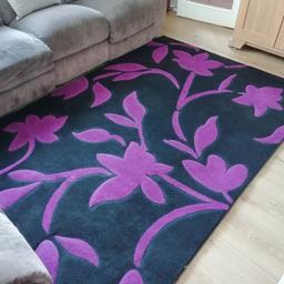 large black/purple rug 160/230 cm