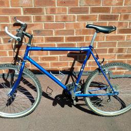 Hello. Cheap bicycle to sell as no longer needed. Last time I used it months ago for work commute. Bit rusty then probably need some attention. Collection only.