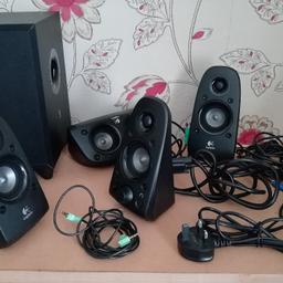 Logitech 
Surround sound system
Suitable for the TV, computer, Laptop
All cables and connections
Excellent working condition