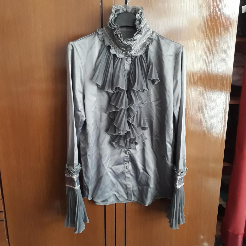 Camicia raso clearance grigio perla