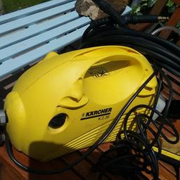 Karcher K2.35 pressure washer.  Perfect working order hardly used. Complete with all tools and instruction book. Ideal for cleaning patio, paths, drives, cars and caravans. comes with original cardboard box for storage.