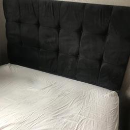 Perfect double Bed
Really well looked after
Black suede headboard with mattress
Collection only