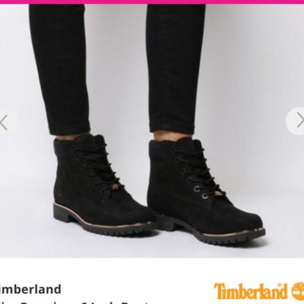 Rose gold and black timberlands sale