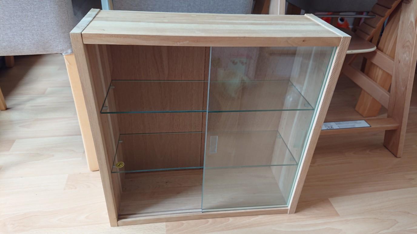 Ikea jarna deals wooden display cabinet