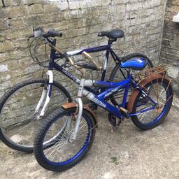 Been used a lot and been sat in the garden for 6 years so don’t work properly brakes need to be fixed and tires need to be pumped up and bikes are a bit rusty need them gone offer me a sensible price as I need them gone ASAP thank u for looking
