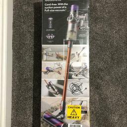 Hi

I’m selling this as I already have a V8 and no need for this, absolute bargain. sealed box, you can register warranty on your name for 2 years.

Call or email for more info

With full-size suction power(1), and a 40% bigger bin(2) for bigger cleans, the Dyson Cyclone V10 vacuum deep cleans anywhere. With the motor housed inside the brush bar, the direct drive cleaner head drives nylon bristles into carpet, to remove deep-down dirt. The Dyson digital motor V10 generates the suction power of