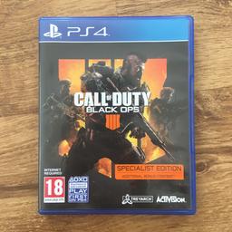 Call of duty black ops 4 specialist edition collect from clacton on sea