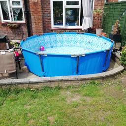 I have a 12ft pool like new apart from it had 3 very small holes in it 2 on the sides and one on the bass of the pool.. they can be fixed easy with the right things