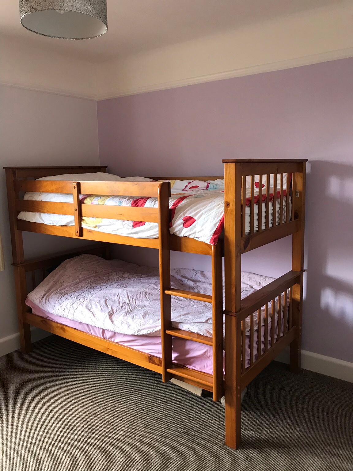 Bunk Bed Solid Wood Good Condition in KT17 London Borough of Sutton