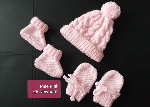 Buy & Sell West Midlands Solihull - Photos for Newborn Hat Mittens Booties Set Pink 