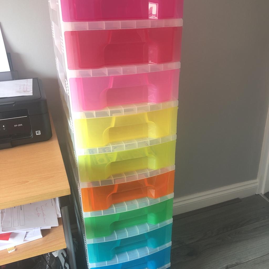 Set of rainbow storage drawers in WA10 Helens for £25.00 for sale Shpock