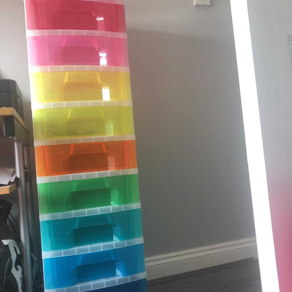 Set of rainbow storage drawers in WA10 Helens for £25.00 for sale Shpock