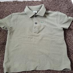 khaki lacoste top in age 6 (comes up smaller id say more age 5)

in good condition from a smoke free home