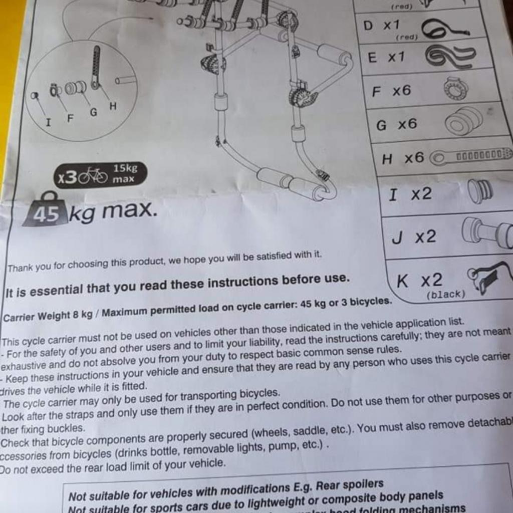 Halfords rear mounted bike rack as new in CH61 Wirral für 35,00 £ zum