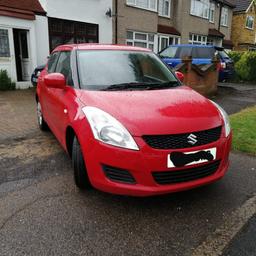 2011 Suzuki Swift
Red Colour
1 year MOT
1 key
41000 miles
1 owner from new
No silly offers/ time wasters please!!!