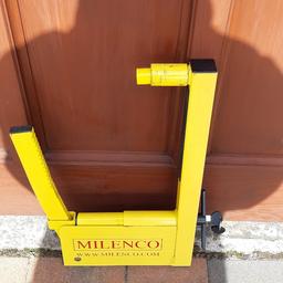 Milenco wheel lock used ideal for motor home or caravan. Clamps onto wheel comes with spacer and keys bought through Amazon £75
,now £40 bargain